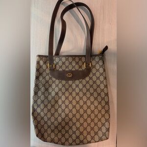 Gucci Beige and Brown GG Canvas Tote